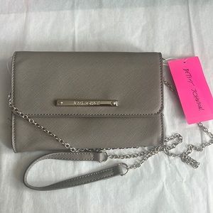 NWT Betsey Johnson gray Crossbody bag